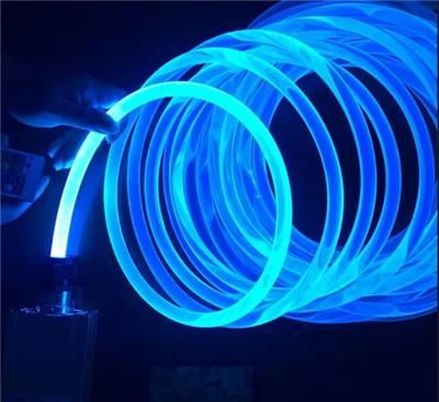 MMA plastmasas optiskās šķiedras sānu spīduma plastmasas optiskā šķiedra automašīnas salonam